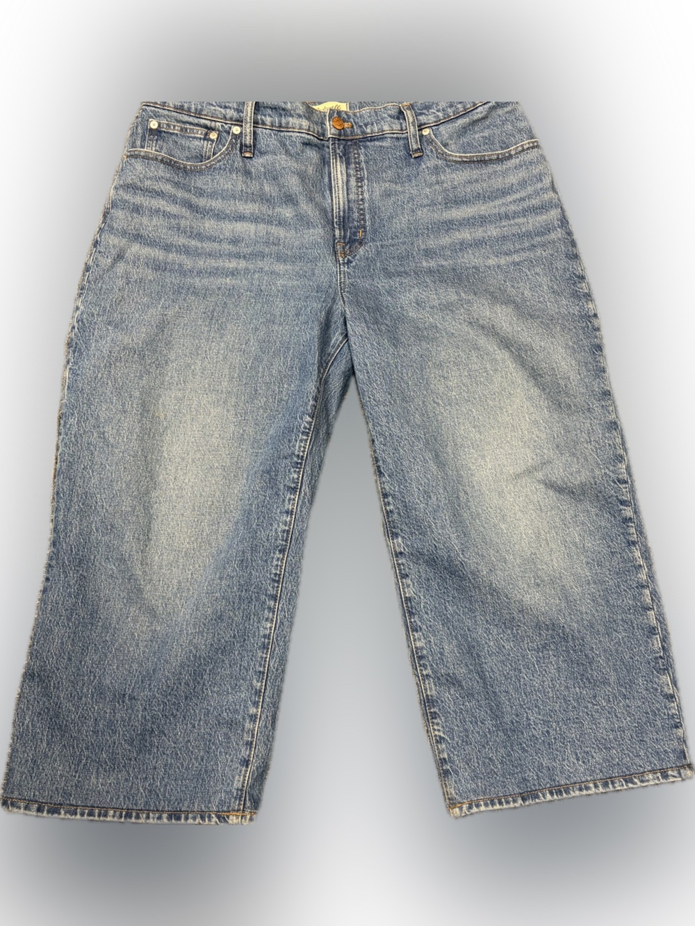 Madewell Light Blue Wide-Leg Crop Jeans